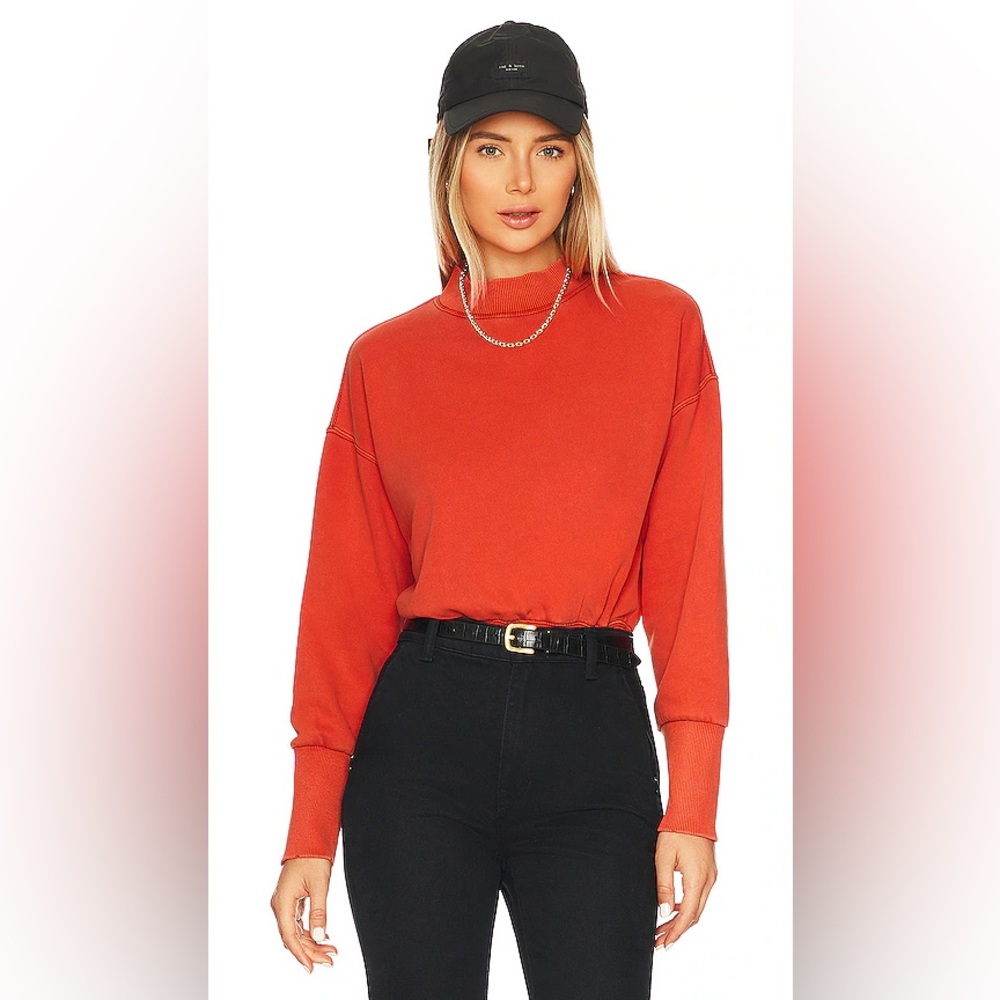 Free People Nikki Sweatshirt in Tiger Red